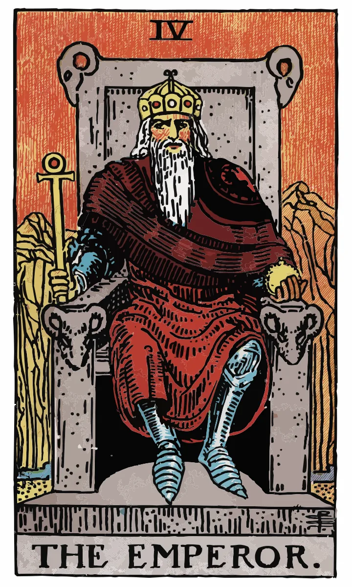Tarotkaart De Keizer uit de Rider Waite Smith tarot