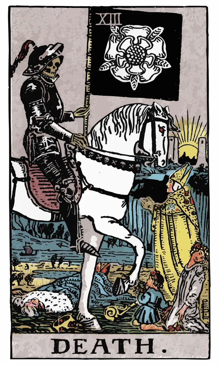 Tarotkaart De Dood uit de Rider Waite Smith tarot