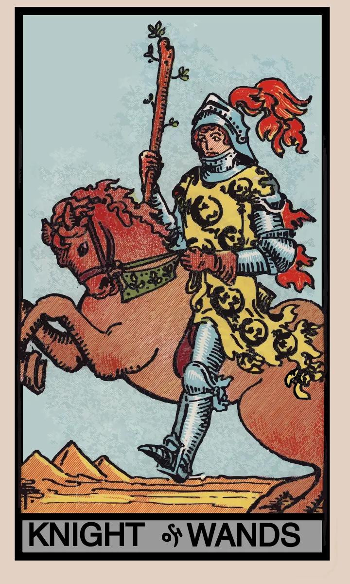 Tarotkaart Ridder van Staven uit de Rider Waite Smith tarot