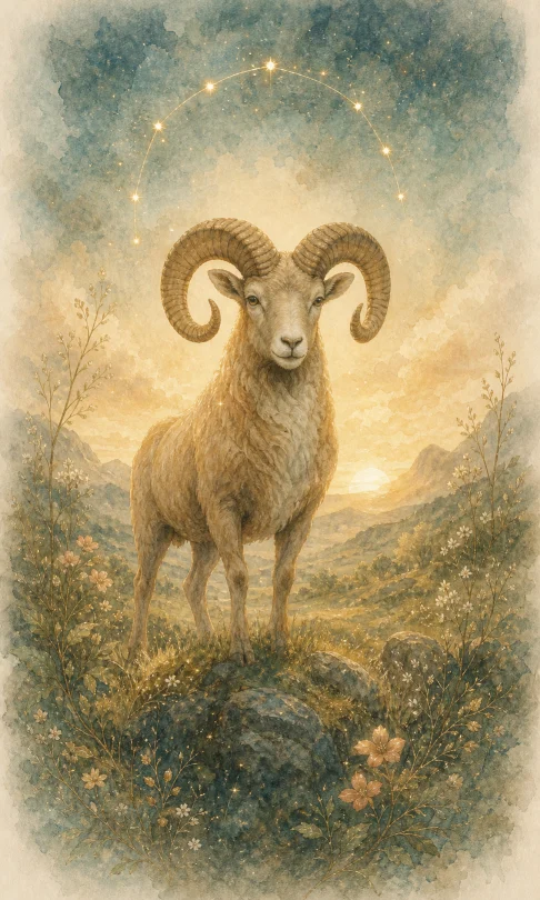 Illustratie van sterrenbeeld Ram