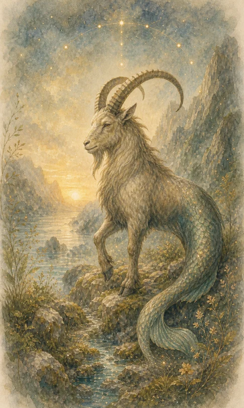 Illustratie van sterrenbeeld Steenbok
